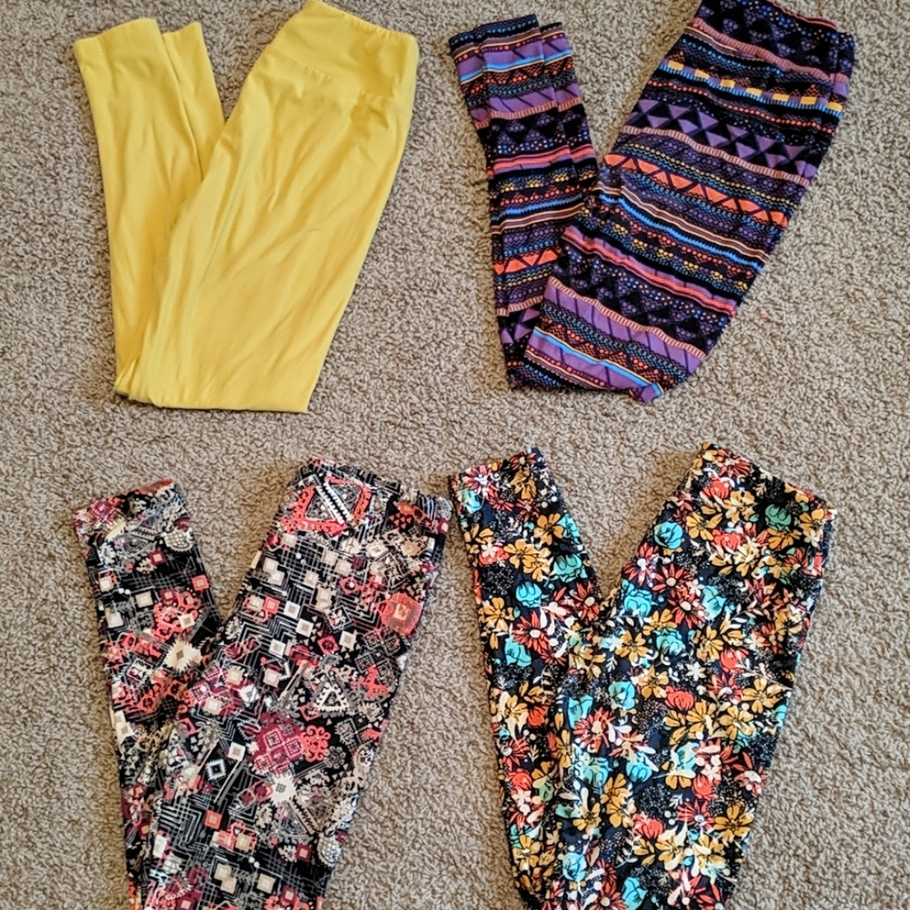 LulaRoe One Size Leggings - Lot of 4